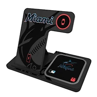 Keyscaper Miami Marlins 3-In-1 Wireless Charger