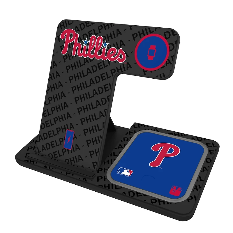 Keyscaper Philadelphia Phillies 3-In-1 Wireless Charger