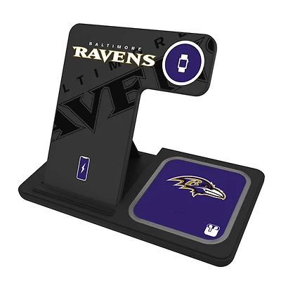 Keyscaper Baltimore Ravens 3-In-1 Wireless Charger