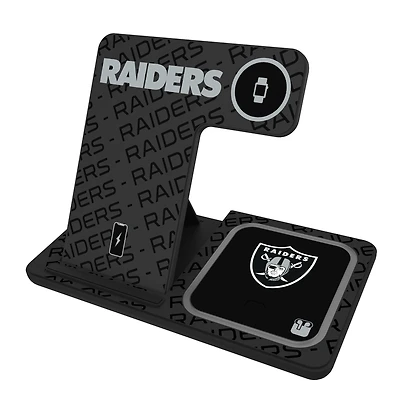Keyscaper Las Vegas Raiders 3-In-1 Wireless Charger