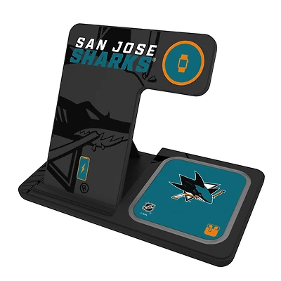 Keyscaper San Jose Sharks 3-In-1 Wireless Charger