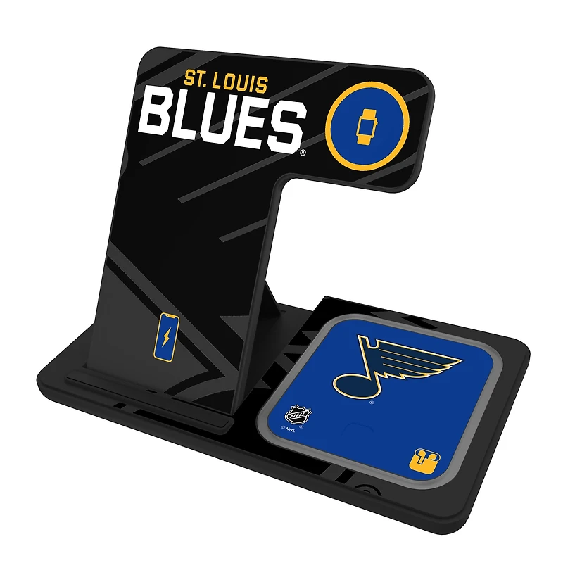 Keyscaper St. Louis Blues 3-In-1 Wireless Charger