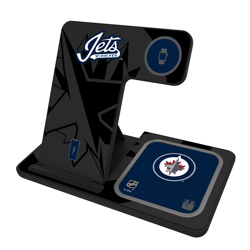 Keyscaper Winnipeg Jets 3-In-1 Wireless Charger