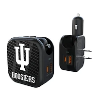 Indiana Hoosiers Team Logo Dual Port USB Car & Home Charger