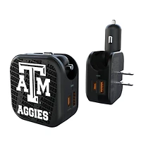 Texas A&M Aggies Team Logo Dual Port USB Car & Home Charger