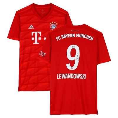Robert Lewandowski Bayern Munich Autographed Red 2019-20 adidas Jersey