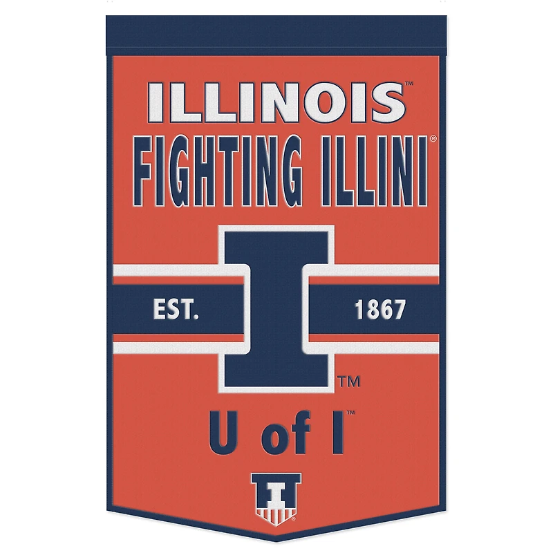 WinCraft Illinois Fighting Illini 24" x 38" Primary Logo Banner