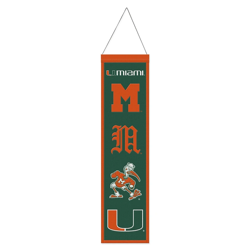 WinCraft Miami Hurricanes 8" x 32" Evolution Banner