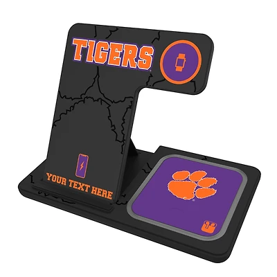 Clemson Tigers Personalized 3-In-1 Wireless Charger