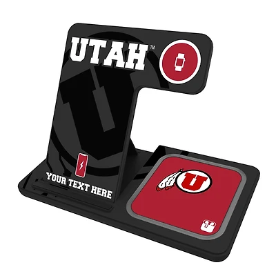 Utah Utes Personalized 3-In-1 Wireless Charger