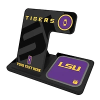 LSU Tigers Personalized 3-In-1 Wireless Charger