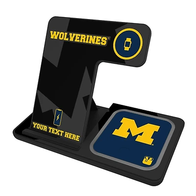 Michigan Wolverines Personalized 3-In-1 Wireless Charger