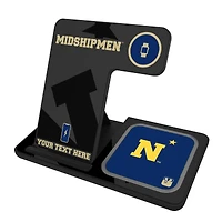 Navy Midshipmen Personalized 3-In-1 Wireless Charger