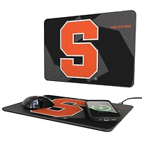Keyscaper Syracuse Orange Personalized 15W Fast Wireless Charger and Mouse Pad