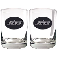 New York Jets 15oz. Legacy Rocks Glass Set