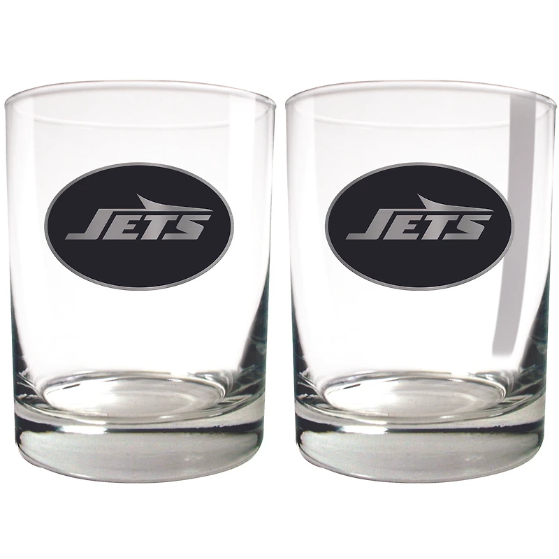 New York Jets 15oz. Legacy Rocks Glass Set