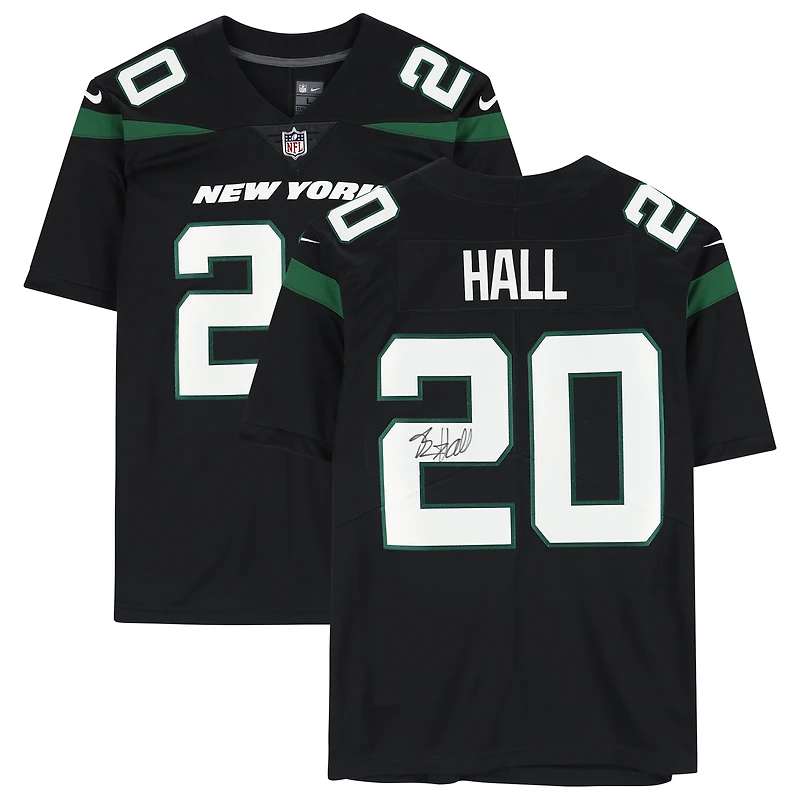 Breece Hall New York Jets Autographed Black Nike Limited Jersey