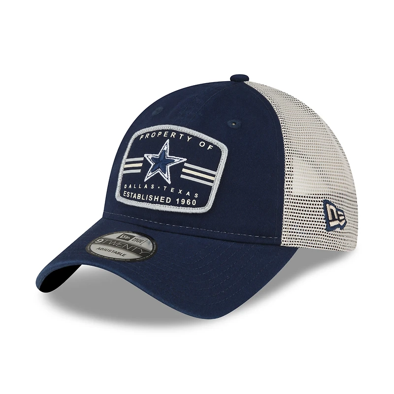Men's New Era Navy Dallas Cowboys Property Trucker 9TWENTY Adjustable Hat