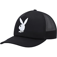 Men's Playboy Black Foam Trucker Snapback Hat