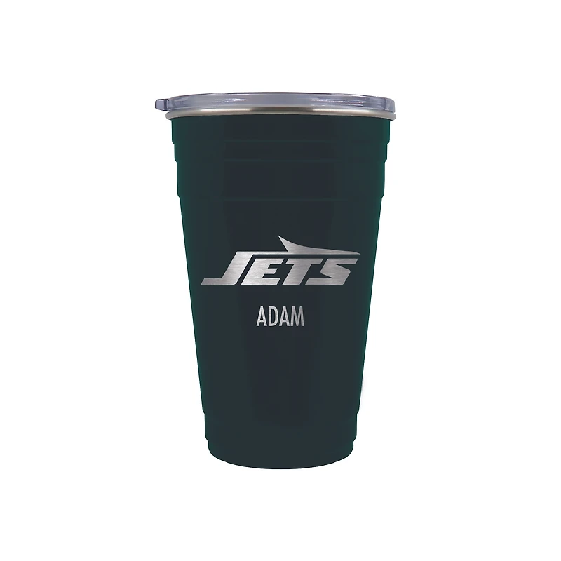 New York Jets Team Logo 22oz. Personalized Tailgater Travel Tumbler