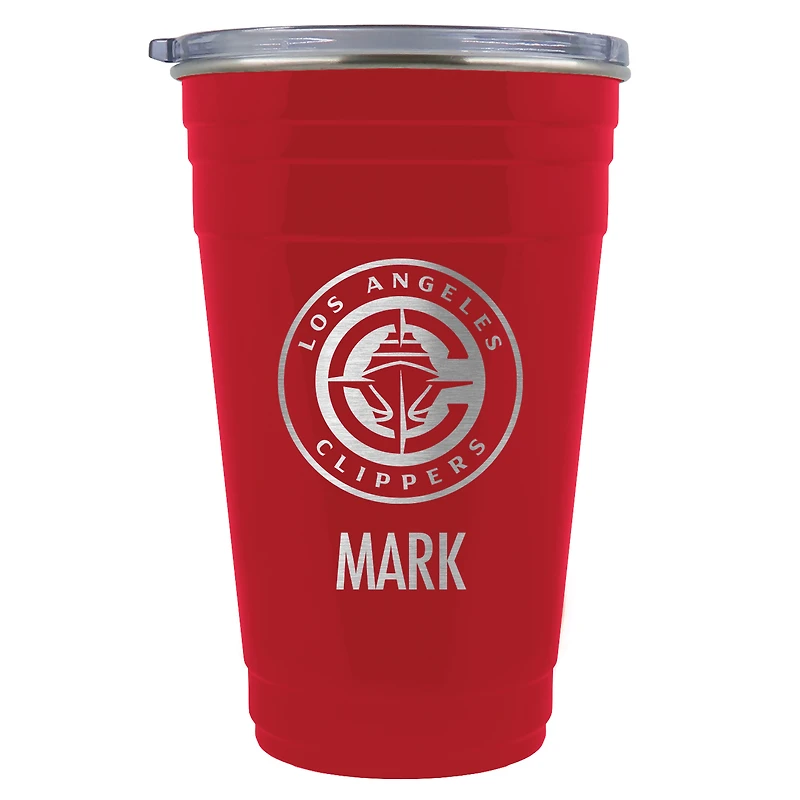 LA Clippers Team Logo 22oz. Personalized Tailgater Travel Tumbler