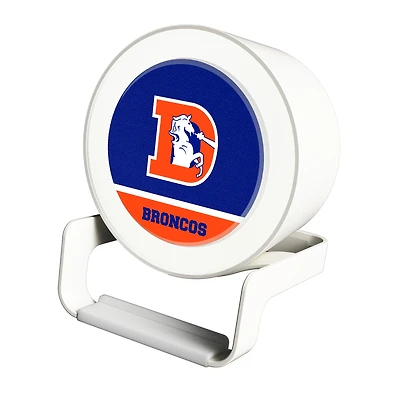Denver Broncos Historic Team Logo Night Light Charger with Bluetooth Speaker