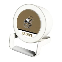 New Orleans Saints Historic Team Logo Night Light Charger with Bluetooth Speaker
