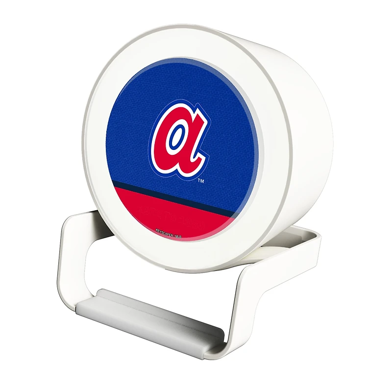Atlanta Braves Cooperstown Team Logo Night Light Charger with Bluetooth Speaker