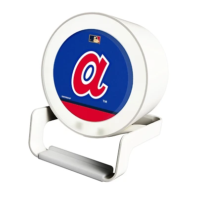 Atlanta Braves Cooperstown Team Logo Night Light Charger with Bluetooth Speaker