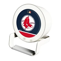 Boston Red Sox Cooperstown Team Logo Night Light Charger with Bluetooth Speaker
