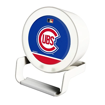 Chicago Cubs Cooperstown Logo Night Light Charger with Bluetooth Speaker