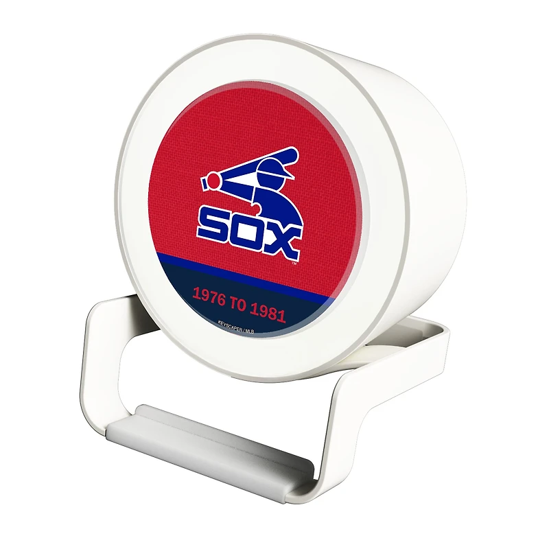 Chicago White Sox Cooperstown Logo Night Light Charger with Bluetooth Speaker