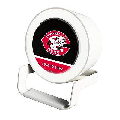 Cincinnati Reds Cooperstown Team Logo Night Light Charger with Bluetooth Speaker