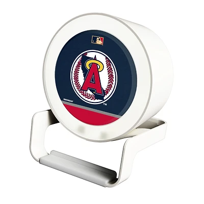 Los Angeles Angels Cooperstown Logo Night Light Charger with Bluetooth Speaker