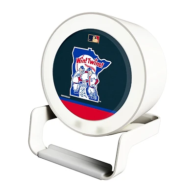 Minnesota Twins Cooperstown Team Logo Night Light Charger with Bluetooth Speaker