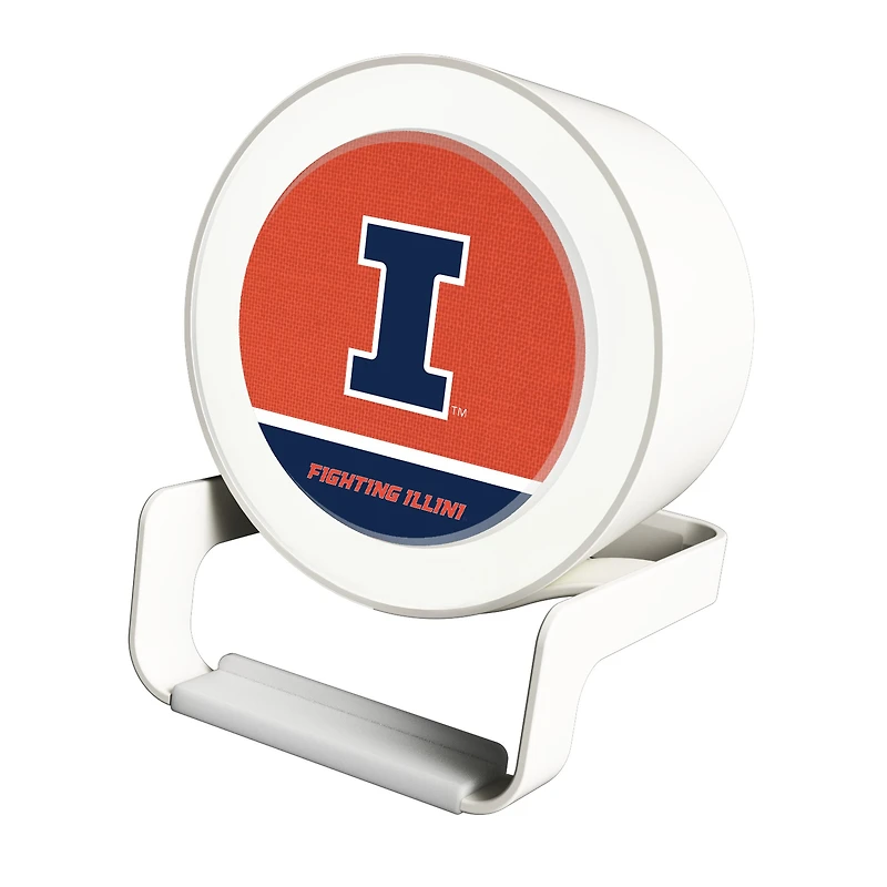 Illinois Fighting Illini Night Light Wireless Charger And Bluetooth Speaker