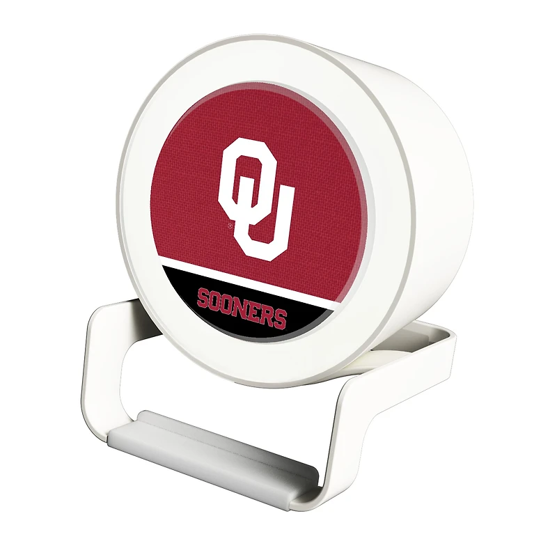 Oklahoma Sooners Night Light Wireless Charger And Bluetooth Speaker