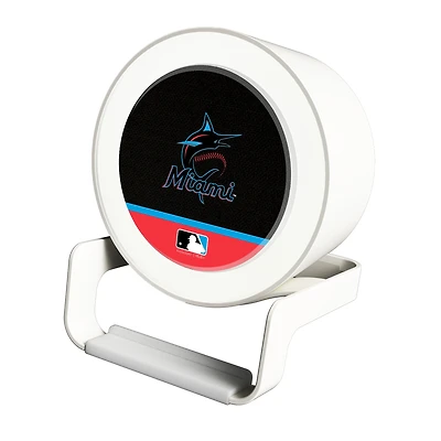 Miami Marlins Night Light Wireless Charger And Bluetooth Speaker