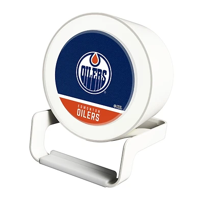 Edmonton Oilers Night Light Wireless Charger And Bluetooth Speaker