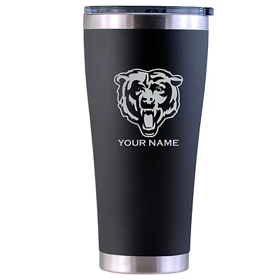 Chicago Bears Personalized 30oz. Laser Etched Black Tumbler