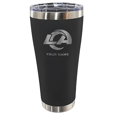 Los Angeles Rams Personalized 30oz. Laser Etched Black Tumbler