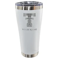 Texas Tech Red Raiders Personalized 30oz. Laser Etched White Tumbler