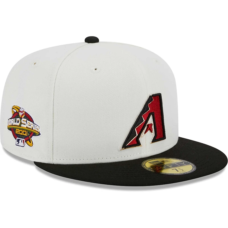 Men's New Era Stone/Black Arizona Diamondbacks Retro 59FIFTY Fitted Hat
