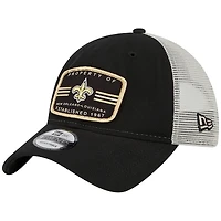 Men's New Era  Black New Orleans Saints Property Trucker 9TWENTY Adjustable Hat