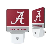Alabama Crimson Tide Primary Logo Personalized 2-Piece Nightlight Set