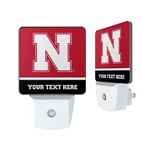 Nebraska Huskers Primary Logo Personalized 2-Piece Nightlight Set