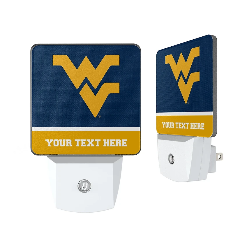 West Virginia Mountaineers Personalized 2-Piece Nightlight Set