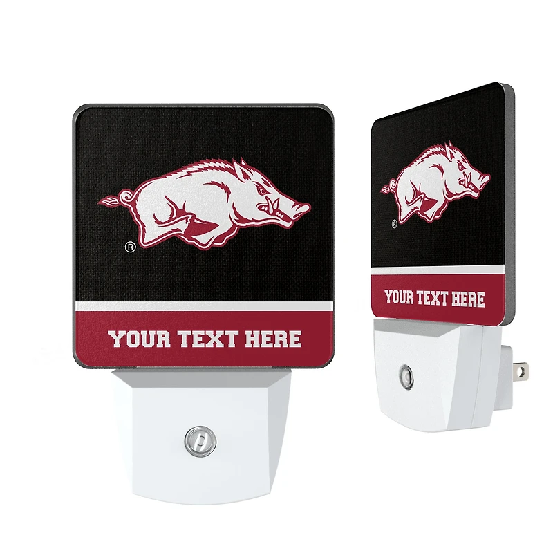 Arkansas Razorbacks Personalized 2-Piece Nightlight Set