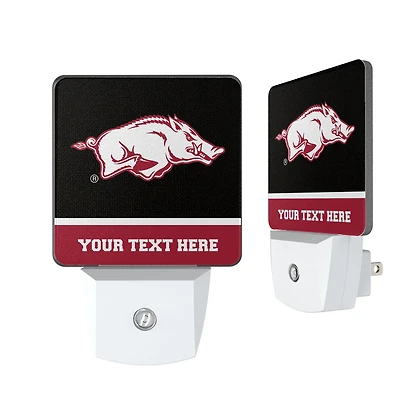 Arkansas Razorbacks Personalized 2-Piece Nightlight Set