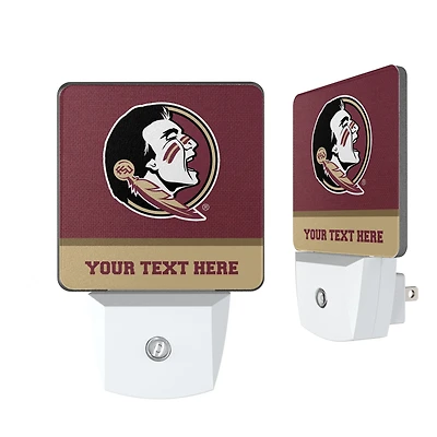 Florida State Seminoles Primary Logo Personalized 2-Piece Nightlight Set